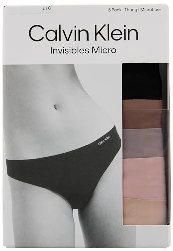 Image of Calvin Klein Women's Invisibles Seamless Thong Panties (5 Pack)