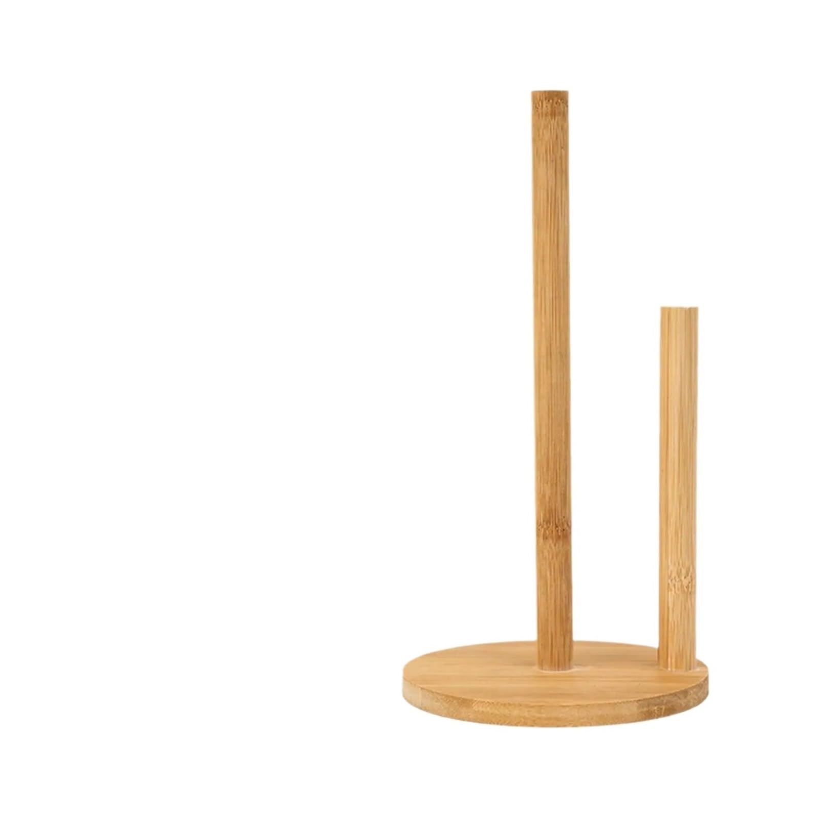 Paper Towel Holder Vertical Wooden Roll Paper Shelf Storage Rack Kitchen Towel(Color 7)