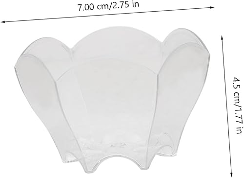 Miniatura 9 de NOLITOY 48 Pcs Flower Mousse Cup Bowl Disposable Ice Cream Bowls Dessert Cups Pudding Cup Jelly Cups Vasos Para Postres Mini Parfait Appetizer Cup