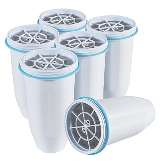 Zeroliquid ZR-017 Water Filter Replacement for Water Pitchers and Dispensers, Advanced 6-Stage Filter to Remove 99.9% Lead, Chlorine, Fluoride, Heavy Metals, BPA Free (6 pack)