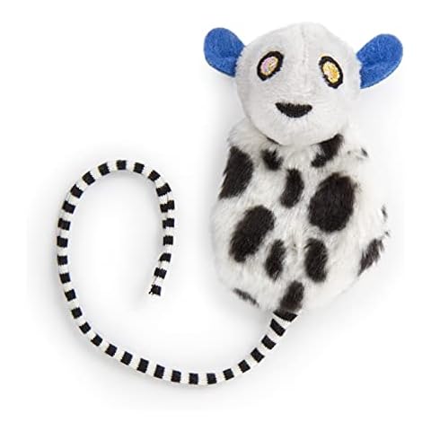 Petlinks HappyNip Lemur Lights Electronic Light Cat Toy, Contains Silvervine & Catnip, Battery Powered - Black/White, One Size Cover