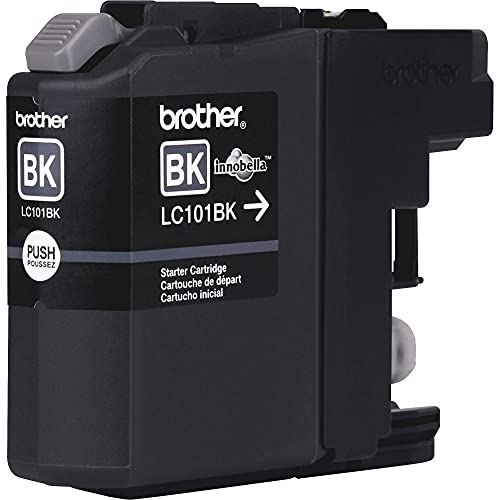 Image of Brother Genuine Standard Yield Black Ink Cartridge, LC101BK, Replacement Black Ink, Page Yield Upto 300 Pages, LC101 (Pack of 2)