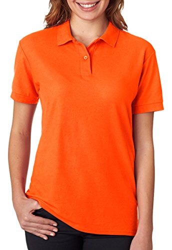 Gildan - Ladies DryBlend Double Pique Polo Shirt - 72800L-Safety Orange-S