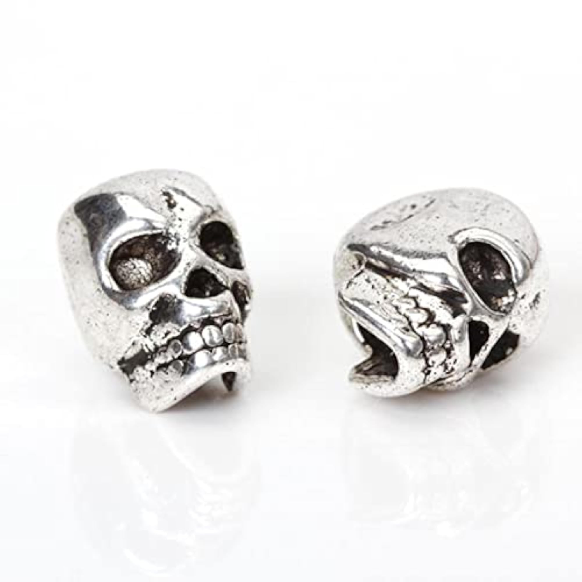 Tibet Silver Skull Spacer Beads DIY Accessories, 10 Pieces