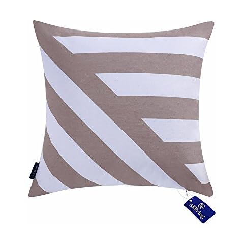 Aitliving Couch Pillow Covers Chevron Stripes 43x43cm Handmade Cotton Canvas Printed Cushion Cover Dusk Lilac Bold Twisted Zigzag Stripes Decorative Pillow Cover Striped 1 PC Lilac Mauve 17x17 inch Cover