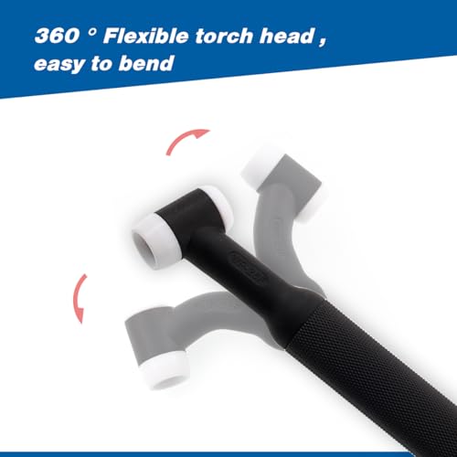 WP-26F TIG Tête torche flexible air 250A résout accès difficiles soudage - 5