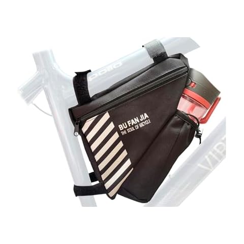 Ecowonder Waterproof Bike Frame Bag with Bottle Holder Cover