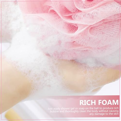 Image of GLUN High Cleansing Bath Large Loofah Sponge | Exfoliating Scrubber for Enhanced Lather & Smooth Skin Pack of 2