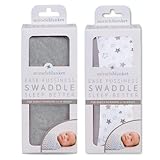 Top 10 Best Swaddle Miracle Blanket Reviews Comparison 5 Miracle Blanket Swaddle Wrap - Newborn Essential Baby Blanket - Soft Sleep Sack Ideal for Newborns and Infants (Solid Heather Gray and Gray Stars)