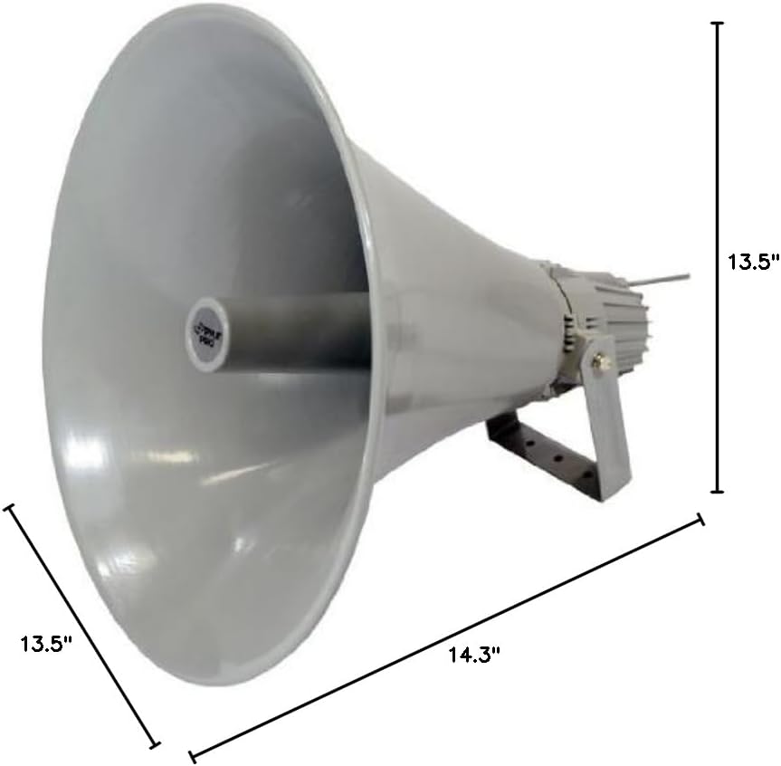Pyle Indoor Outdoor PA Horn Speakers - 19.5" 100W and 13.5" 50W Powered Compact Loud Sound Megaphones