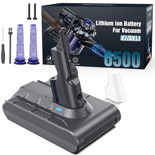 Image of Keenstone Rechargeable Replacement Battery for Dyson V7 Series Vacuum Cleaners, Providing 32 Minutes of Runtime in Standard Mode, Installs in Just 3 Minutes, Includes 2 Pre Filter