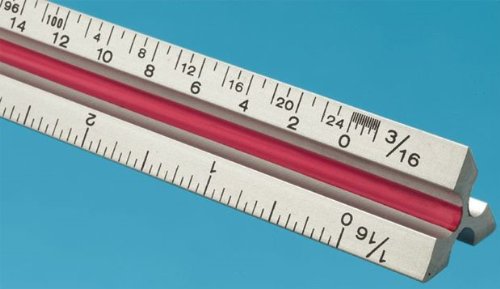 Fairgate T Series Solid Aluminum Triangular Scale: Architect, 18