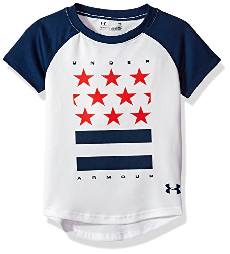 T-shirt Under Armour blanc fille 2T en coton stretch sport