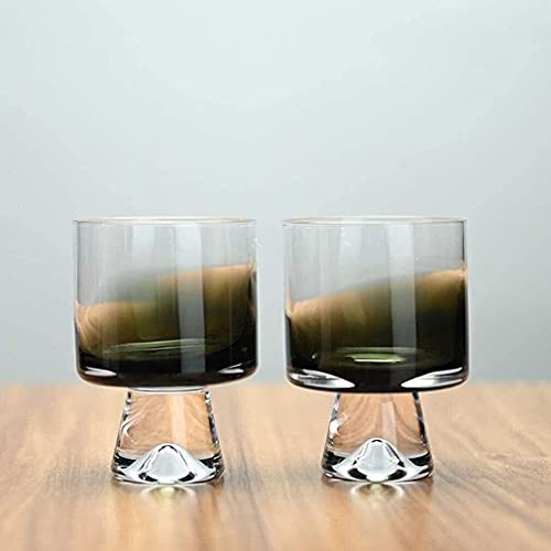 Karafset Whiskykaraf Wijnkaraf Wijnkaraf, Smokey Gradient Kristalglas Rode Wijnkaraf Met 2 Creatieve Glazen, 100… - Afbeelding 4