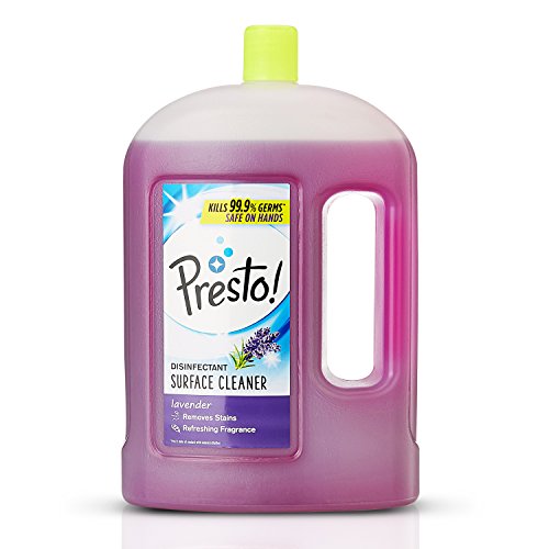 Image of Dish Wash Gel - 2 L (Lemon) & Amazon Brand - Presto! Disinfectant Floor Cleaner Lavender, 2 L