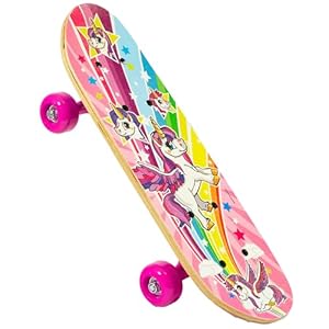 Ozbozz Einhorn Skateboard 43cm Pinke Rollen