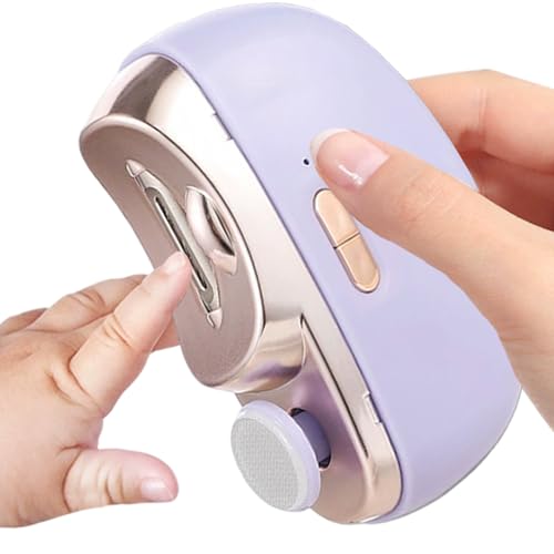 Coupe-ongles électrique violet à 2 vitesses avec aspirateur pour pieds et mains