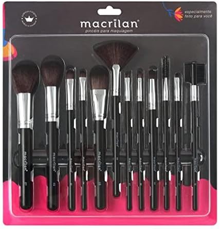 Macrilan Kit Com 12 Pincéis Para Maquiagem - Kp9-1A