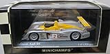 Modelo: Audi R8 Minichamps 400021392 - Audi R8 - Capello/Herbert/pescator - Ganador - Team Audi Sport North America - 12h Sebring 2002 - Escala 1/43 - Vehiculo en Miniatura