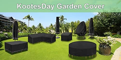 KootesDay Egg Chair Covers Waterproof with Reflective Strip, Heavy Duty Oxford Fabric Patio Hanging Chair Covers, Outdoor Swing Egg Chair Cover Waterproof, Rip Proof, Anti-UV, 115 x 190CM