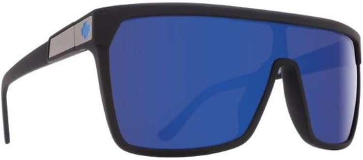 Spy Flynn Sunglasses Soft Matte Black with Happy Blue Spectra Lens Sticker