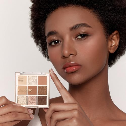 dasique Shadow Palette #01 Sugar Brownie I Cruelty-Free I 9 Blendable Shades in Smooth Matte and Shimmer Finishes with Gorgeous Pearls