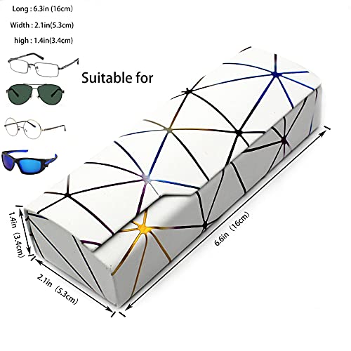Image of Abwuulq- lattice dazzling glasses case,Portable protective case for glasses,Fashion glasses rigid cover,unisex