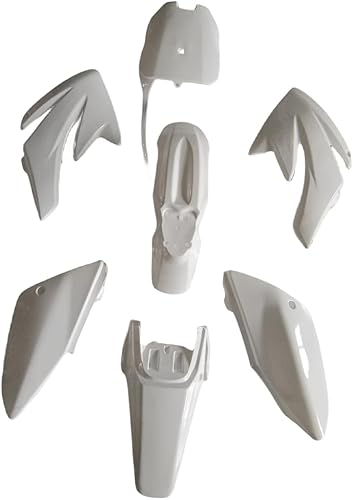 Miniatura 8 de CRF70 blanco carenado de plástico de carenado completo (incluyendo tornillos de montaje) cubierta de cuerpo de guardabarros de motocicleta para
