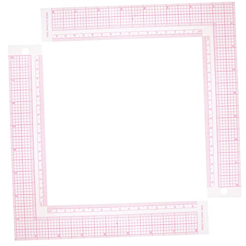 Gogogmee 2Pcs Professional Sewing Ruler Square Curve Ruler for Tailoring Pattern Making and Cutting Precision Measuring Tools for Designers and
