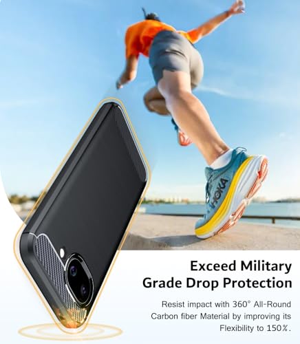 TesRank Funda para Google Pixel 10a con [2 Piezas] Cristal Templado Protector de Pantalla, Carcasa Silicona Suave TPU [Anti-Choques] [Anti-Huella] Conjunto de Funda Móvil y Protector-Negro - imagen 4