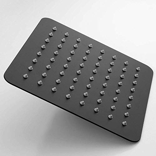 Robinet de douche noir mat combiné avec douche de tête carrée encastrée - 3