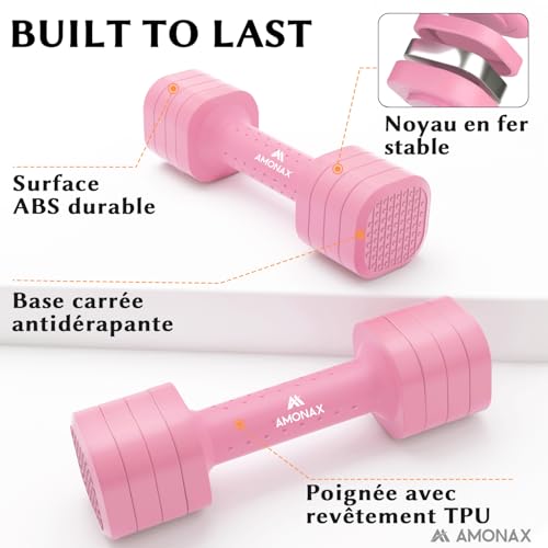 Dumbbell set compact Amonax pour tonifier le corps sans s'encombrer - 4