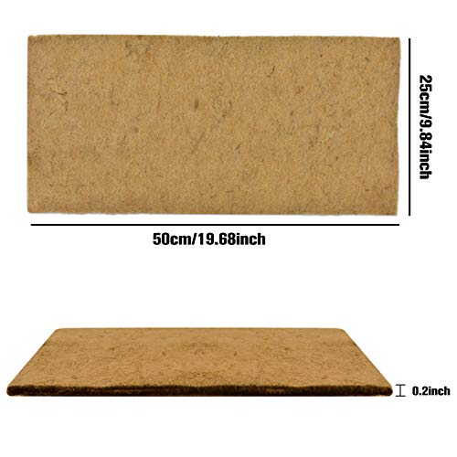 Halatool 10 Pads Jute Plant Hemp Fiber Grow Mat For Microgreens Growing 10" X 20" Hydroponic Grow Pads For 1020 Growing Trays Indoor Sprouting Kit For Microgreens Wheatgrass Sprouts Organic Production #TOP4