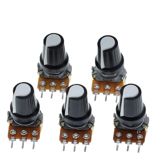 1/5�Z�b�g WH148 1K-500K �I�[�� 15mm 3�s�� ���j�A�e�[�p�[ ���[�^���[�|�e���V�����[�^��R��(5set,500K Ohm)