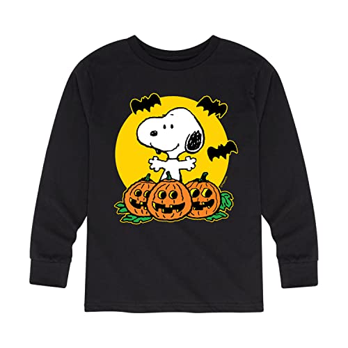 HYBRID APPAREL - Peanuts - Snoopy Pumpkin Patch - Toddler and Youth Long Sleeve Graphic T-Shirt