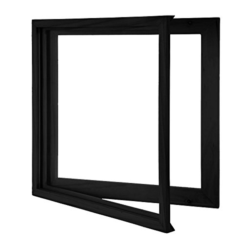 KAIU Vinyl Record Frame &ndash; Solid Wood Album Frames for Vinyl Records Accessories Gifts to Mount on Wall, 13.8 x 13.6 x 2 Inch Display Cover with Clear Acrylic &ndash; BLACK