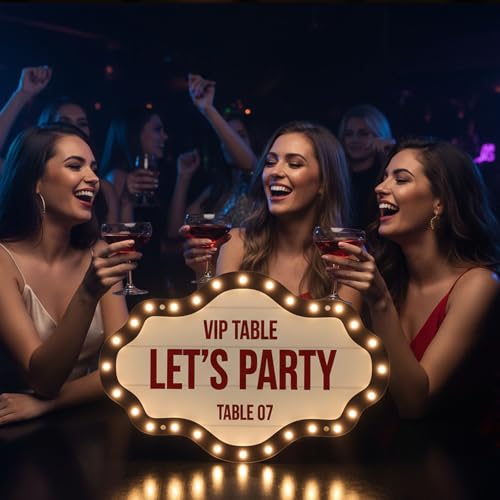 Image of Custom Bottle Service Sign for Graduation 2026, Personalized Light Up Marquee Sign for Yard Grad Party Decor, UV Printed LED Sign for College High School Graduations Reception Sweetheart Table Engagement Party Anniversary Birthday Decor