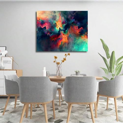 Tableau sur toile abstrait pour habiller un mur de chambre vide