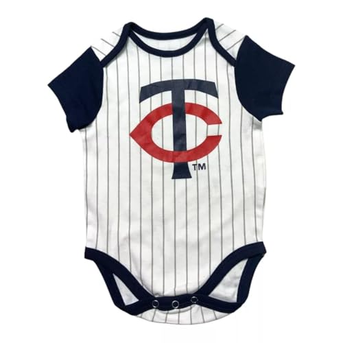 Image of VF Minnesota Twins Team Logo Infant Creeper Bodysuit - Team Colors (White, 0-3 Months, Minnesota Twins)