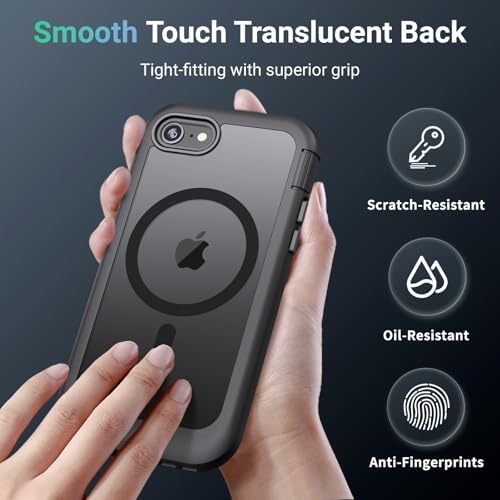 Image of jaroco Magnetic for iPhone SE Case 3rd /2rd,iPhone 8 /7 Case 4.7''-Black