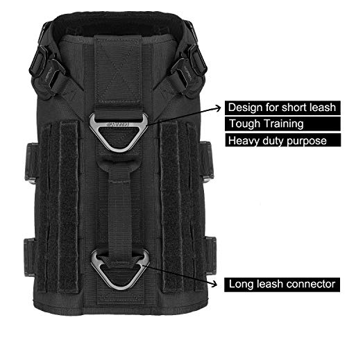 ICEFANG Tactical Dog Operation Harness with 6X Buckle,Dog Molle Vest with Handle,3/4 Body Coverage,Hook and Loop Panel… - Image 5