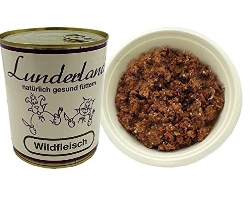 Produktbild von Lunderland Dosenfleisch Wildfleisch Hundefutter Nassfutter - 2 x 800 g