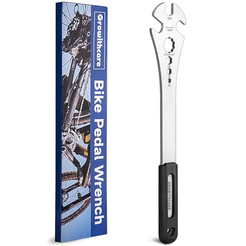 15mm Bike Pedal Wrench - Extra Long 15' Handle with Non-Slip Grip, Durable Chromoly Steel Bicycle...