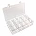 Rekukos Plastic Jewelry Box Organizer Storage Container with Adjustable Dividers 15(Large) Grids