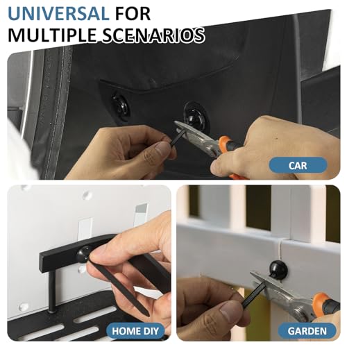 50PCS Nylon Universal Cable Tie Buckle, Self-Locking Retainer Fasteners, Cable Tie Buckle Zip Tie For Bumper Fender License Plate Plastic Panels, Zip Tie Buckles Substitutable Fender Clips ZKENIRD - Image 5