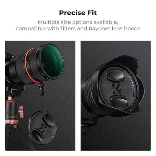Image of K&F CONCEPT 46mm Lens Cap Cover, 4-in-1 Center Pinch Lens Cover