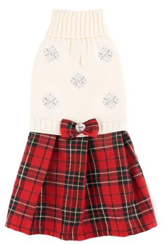 Robe pull pour chiens XL vêtement hiver tricot blanc - 2