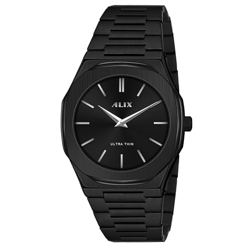 Image of ALIX AL2912 Round Dial Stainless Steel Bracelet Band Water Resistant Wrist Analog Watch for Man