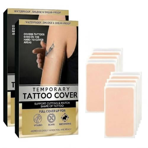 Tattoo Cover Up Patch, Effective Tattoo & Scar Concealer Patch, Waterproof & Skin-Friendly Adhesive...