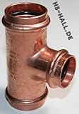 SC-Contur Viega T-Stück Profipress 2418 Kupfer, SC-Contur 35 x 28 x 35 mm, 292041 - 5 Stück